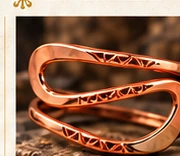 Sculptural open copper cuff bracelet